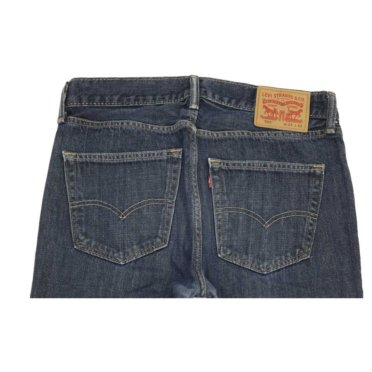 Levi's 505 Men Blue Straight Regular Jeans W33 L30 | Fabb Fashion