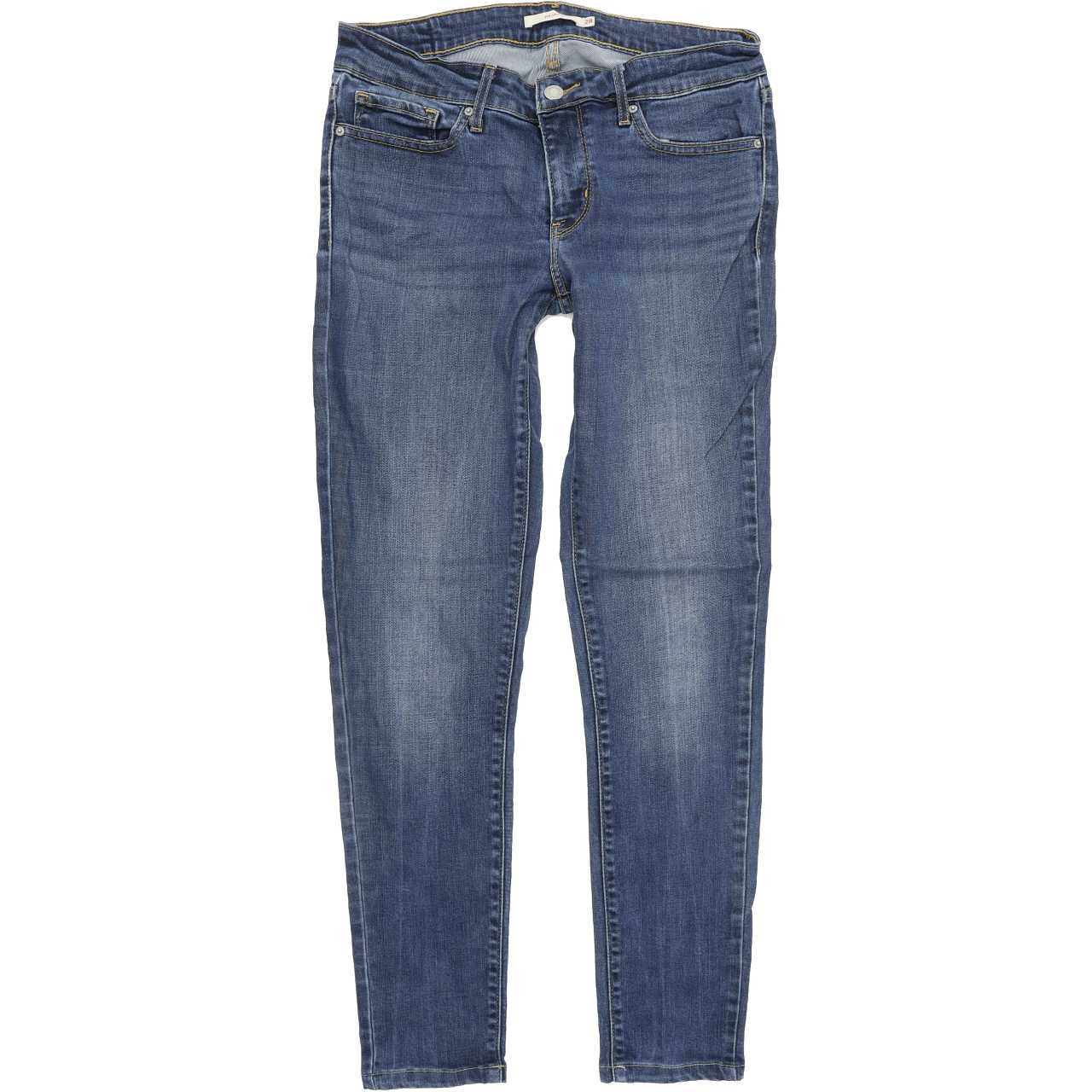 Levi's 711 Women Blue Skinny Slim Stretch Jeans W28 L30 | Fabb Fashion