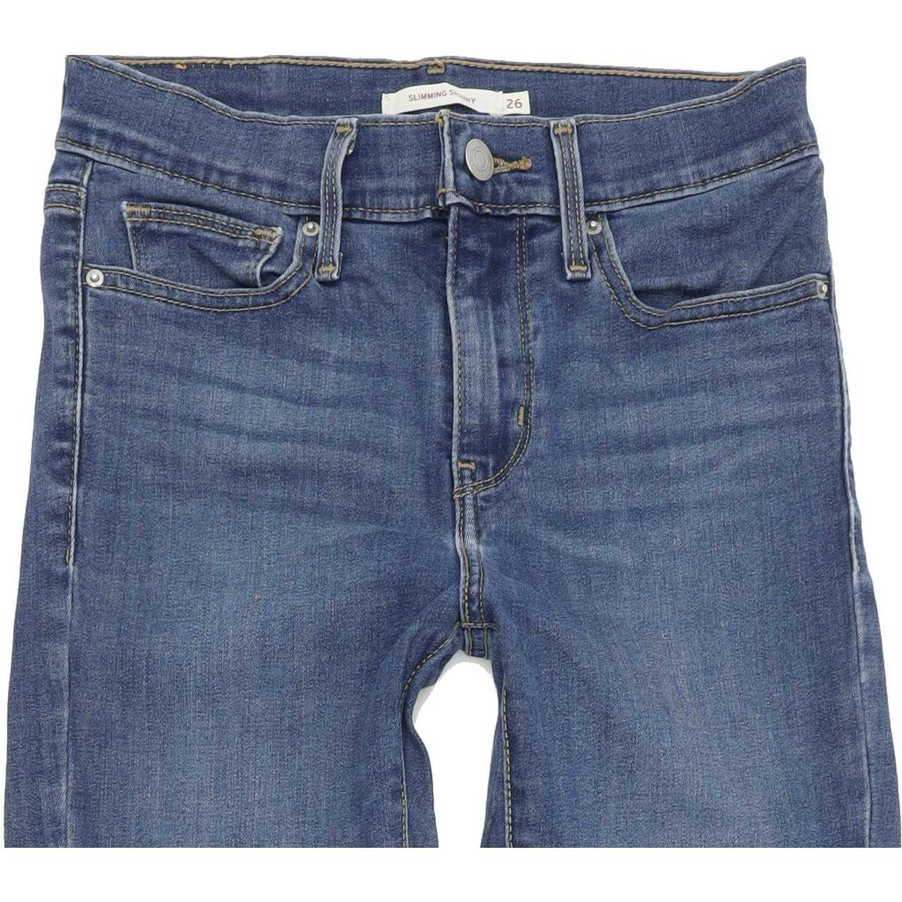 Levi's Slimming Women Blue Skinny Slim Stretch Jeans W26 L29 | Fabb Fashion