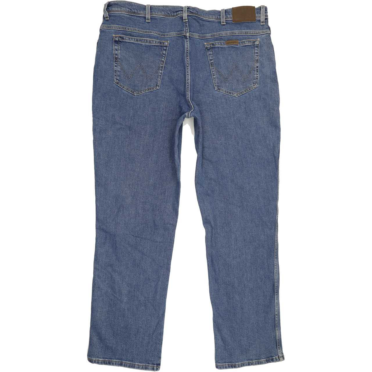 Wrangler Durable Quality Men Blue Straight Regular Stretch Jeans