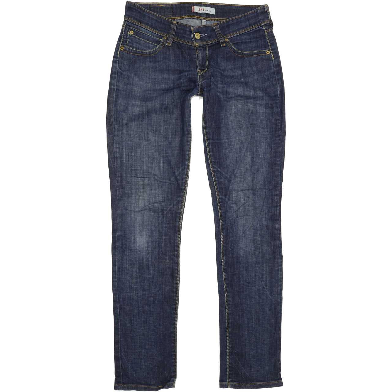 Levi's 571 Men Blue Straight Slim Stretch Jeans W29 L32 | Fabb Fashion