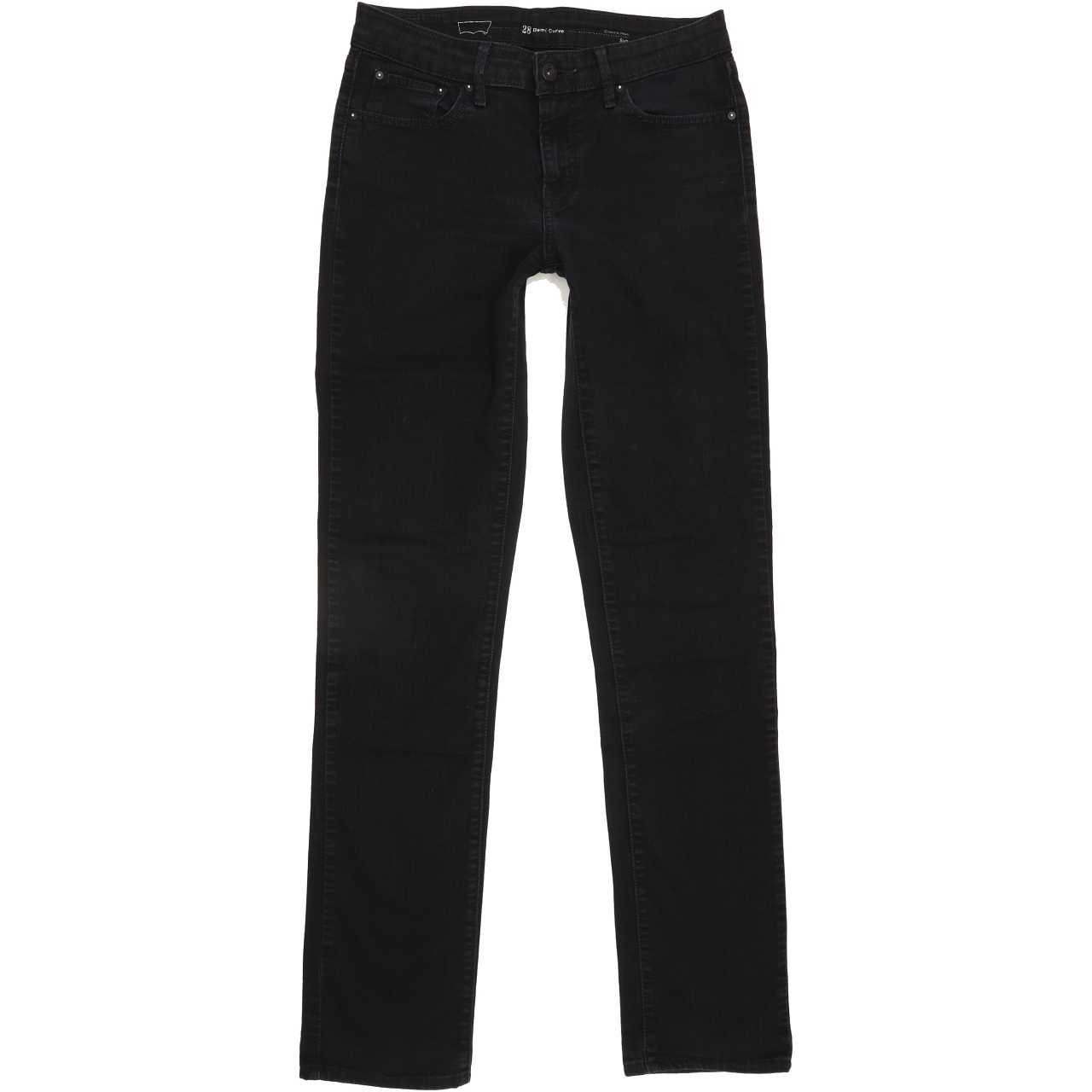 Levi's Demi Curve Women Black Straight Classic Stretch Jeans W28 L31 | Fabb  Fashion