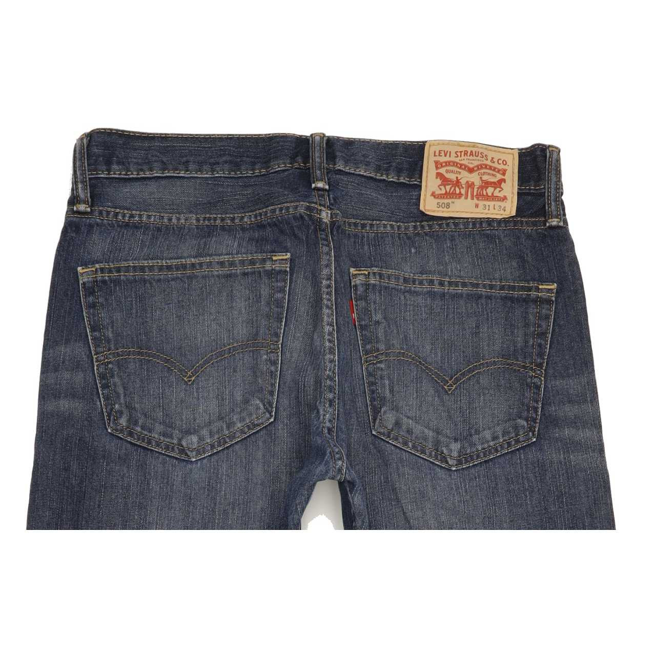 Levi's 508 Men Blue Straight Slim Jeans W31 L32 | Fabb Fashion