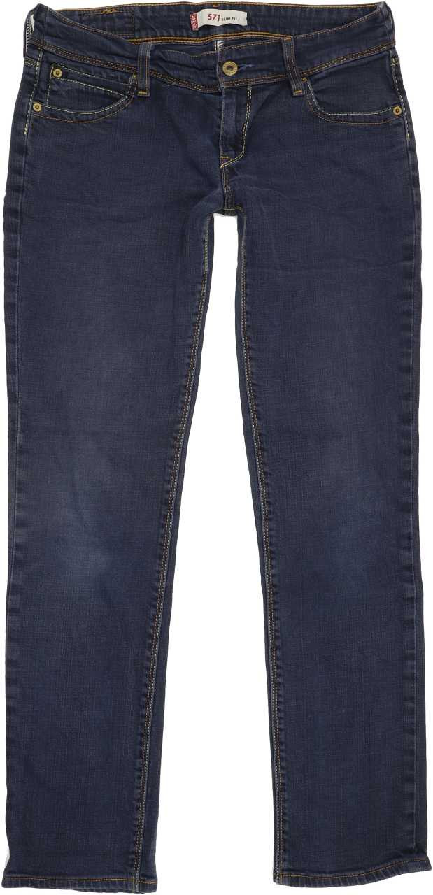 Levi's 571 Women Blue Straight Slim Jeans W31 L30 | Fabb Fashion