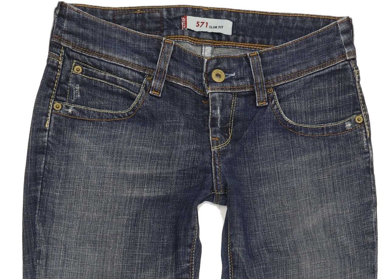 Levi's 571 Women Blue Straight Slim Jeans W26 L31 | Fabb Fashion