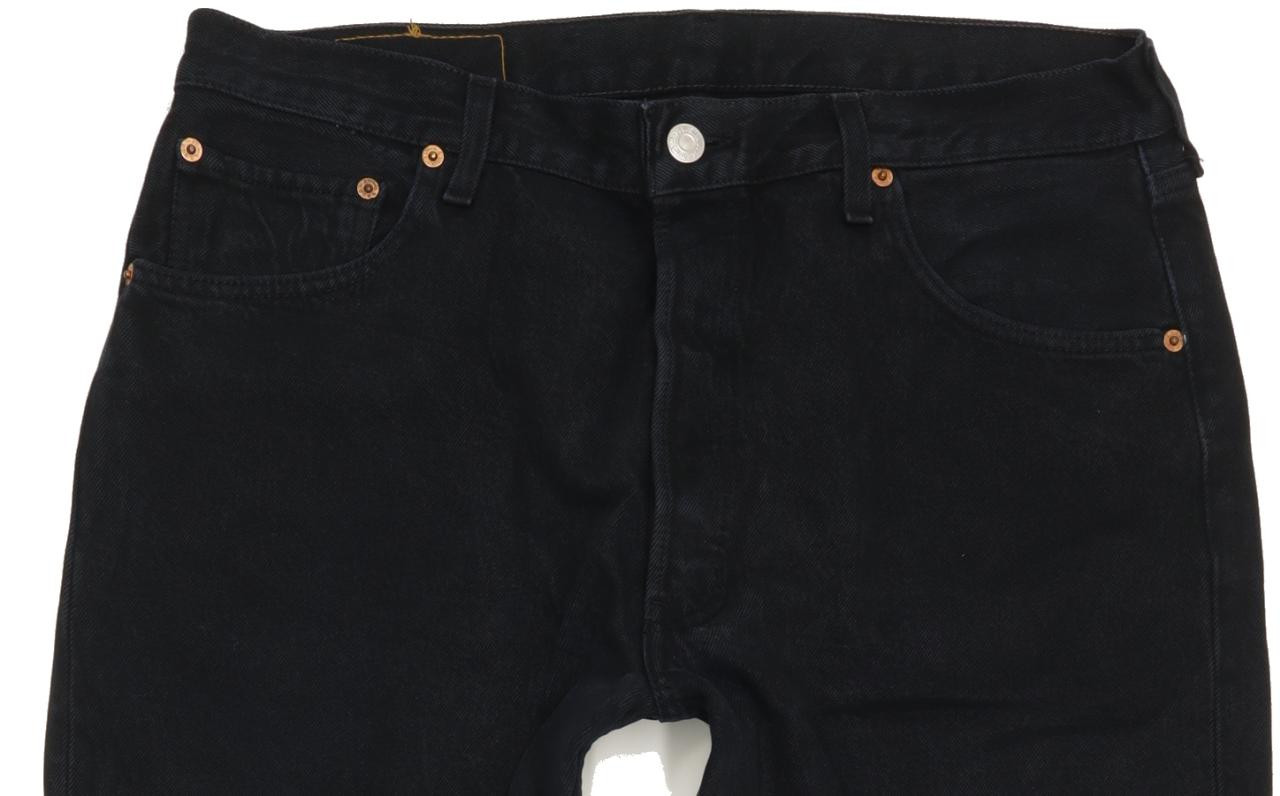 Levi's 501 Men Black Straight Regular Jeans W36 L30 | Fabb