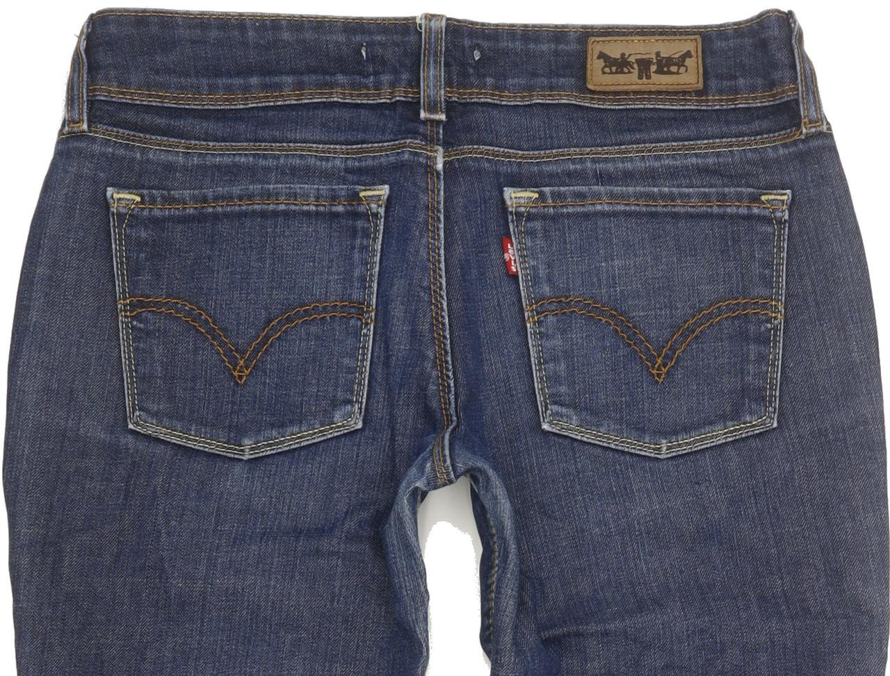 Levi's 571 Women Blue Straight Slim Stretch Jeans W31 L28 Fabb