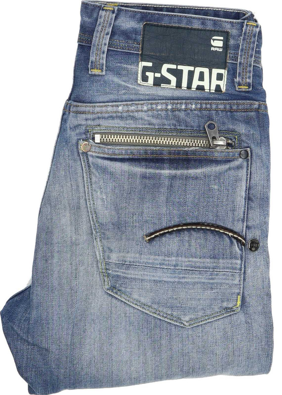 G-Star Attacc Men Blue Straight Regular Jeans W29 L29