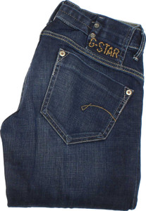 G-Star Midge Womens Blue Straight Stretch Jeans W27 L34 image 1