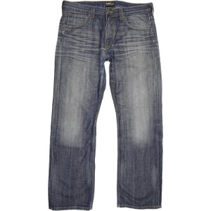 Lee Kent Men Blue Straight Regular Stretch Jeans W38 L32 | Fabb Fashion