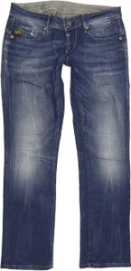 G-Star Midge Women Blue Straight Slim Stretch Jeans W29 L30 (86518)