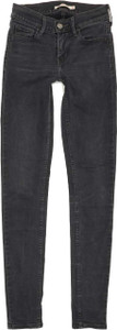 Levi's 710 Super Women Charcoal Skinny Slim Stretch Jeans W24 L30 (86423)