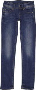G-Star Midge Saddle Mid Women Blue Straight Slim Stretch Jeans W26 L32 (86538)