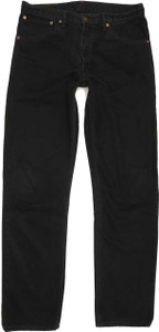 Levi's 521 Men Black Straight Regular Jeans W34 L34 (87351)