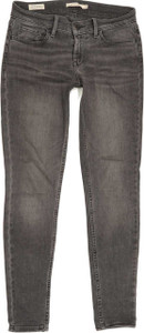Levi's 710 Super Women Grey Skinny Slim Stretch Jeans W28 L29 (89184)