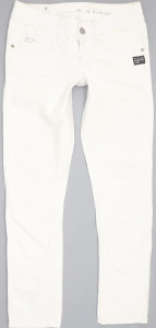 G-Star 3301 Women White Straight Slim Jeans W28 L28 (89641)
