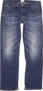 Mustang Michigan Men Blue Straight Regular Stretch Jeans W36 L33 (89979)
