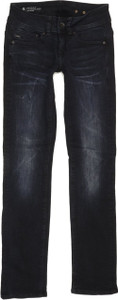 G-Star Midle Saddle Women Navy Straight Slim Stretch Jeans W27 L32 (89925)