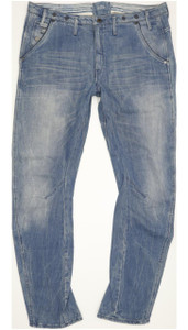 G-Star Arc Navy 3D Women Blue Tapered Loose Stretch Jeans W31 L34 (90351)