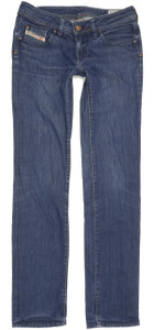 Diesel Easee 008DR Women Blue Straight Slim Stretch Jeans W28 L32 (91546)