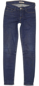 Levi's 710 Super Women Blue Skinny Slim Stretch Jeans W27 L31 (91519)