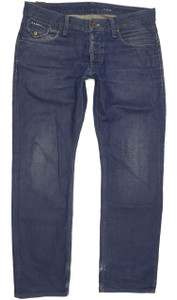 G-Star Men Blue Straight Slim Jeans W34 L30 (91749)