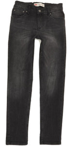 Levi's 512 Kids Black Tapered Slim Stretch Jeans W26 L28 (91667)