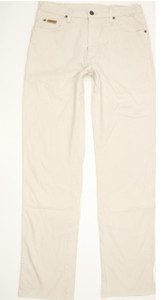 Wrangler Texas Men Beige Straight Regular Stretch Jeans W33 L33 (91732)