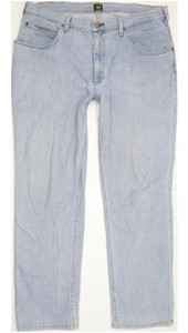 Lee Men Blue Straight Regular Jeans W38 L31 (91915)