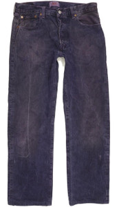 Levi's 501 Men Purple Straight Regular Jeans W34 L29 (91943)