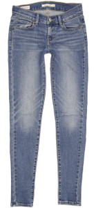 Levi's 710 Super Women Blue Skinny Slim Stretch Jeans W25 L30 (91839)
