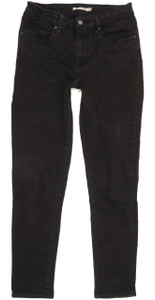 Levi's 721 Women Black Skinny Slim Stretch Jeans W30 L30 (91929)