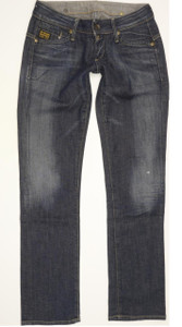 G-Star Midge Women Blue Straight Slim Stretch Jeans W27 L30 (92042)