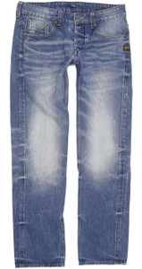 G-Star Attacc Men Blue Straight Slim Jeans W30 L31 (92499)