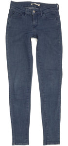 Levi's 710 Super Women Blue Skinny Slim Stretch Jeans W26 L30 (92329)