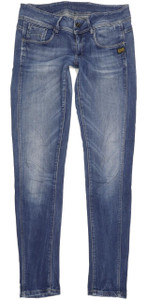 G-Star Women Blue Straight Slim Stretch Jeans W30 L34 (92303)
