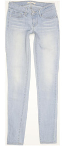 Levi's 711 Filiforme Women Blue Skinny Slim Stretch Jeans W26 L31 (92648)