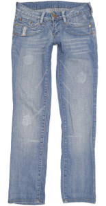 Diesel Women Blue Straight Slim Stretch Jeans W26 L32 (92887)