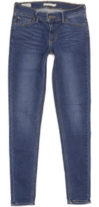 Levi's 710 Super Women Blue Skinny Slim Stretch Jeans W27 L29 (93270)
