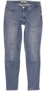 Levi's 711 Women Blue Skinny Slim Stretch Jeans W29 L30 (93206)