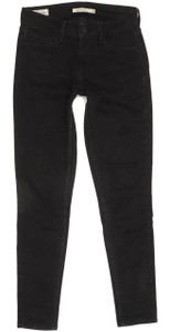 Levi's 710 Super Women Black Skinny Slim Stretch Jeans W28 L28 (93103)