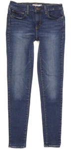 Levi's 710 Super Women Blue Skinny Slim Stretch Jeans W30 L28 (93381)