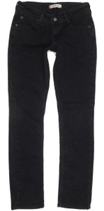 Levi's 571 Women Black Straight Slim Jeans W29 L31 (93619)