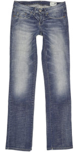 G-Star 3301 Women Blue Straight Slim Stretch Jeans W27 L32 (94008)