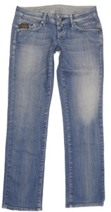 G-Star Midge Women Blue Straight Slim Stretch Jeans W30 L31 (94255)