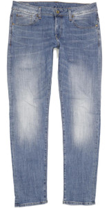 G-Star 3301 Men Blue Tapered Slim Stretch Jeans W34 L33 (94940)