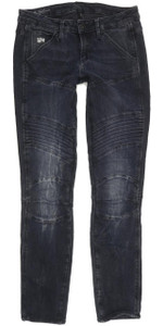 G-Star 5620 Women Navy Skinny Slim Stretch Jeans W27 L30 (95312)