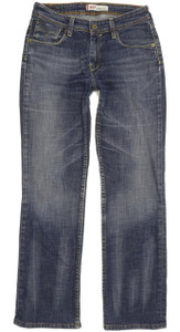Levi's 627 Women Blue Straight Slim Stretch Jeans W28 L28 (95539)