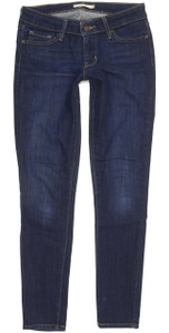 Levi's 711 Women Blue Skinny Slim Stretch Jeans W26 L29 (95420)