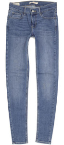 Levi's 710 Super Women Blue Skinny Slim Stretch Jeans W27 L30 (95733)